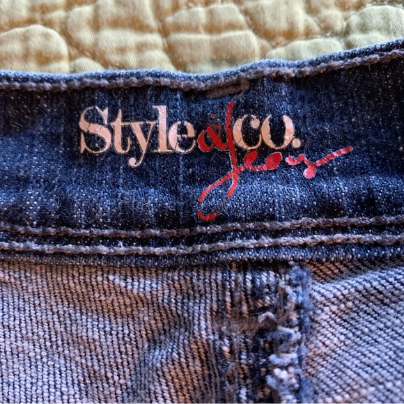 Style & Co. Blue Denim Jeans * 14 Short - Picture 8 of 16
